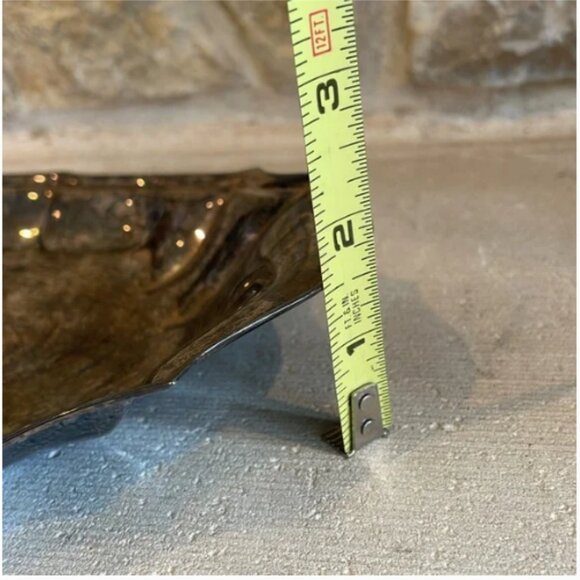 Oneida Silver Plated Serving Tray Decor Trinket Bowl Scalloped Edges 6" x 12" - Picture 6 of 7